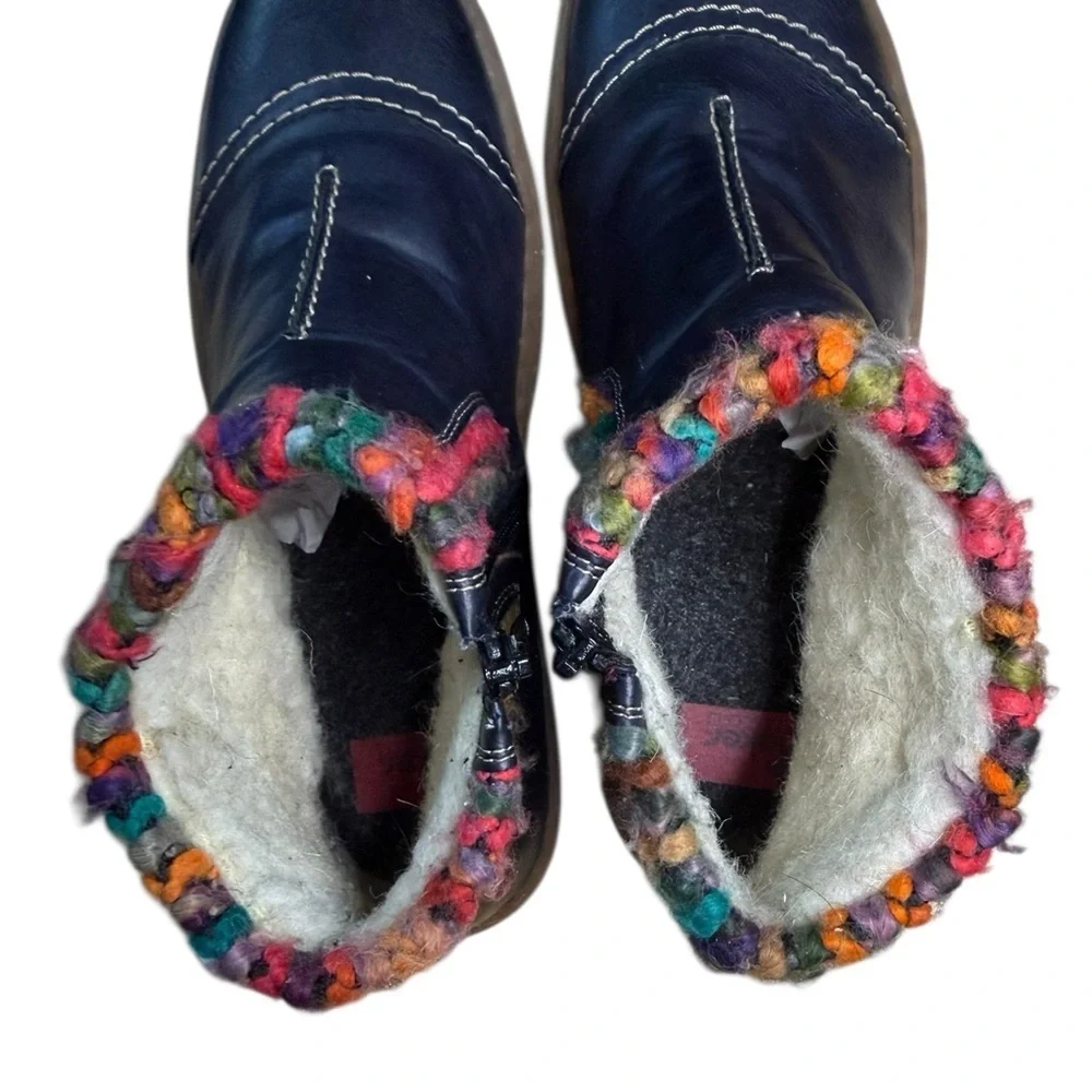 Rieker Felicitas 84 boots in the Navy Ozean/Mogano/Mult  Size 39 / Women’s 8